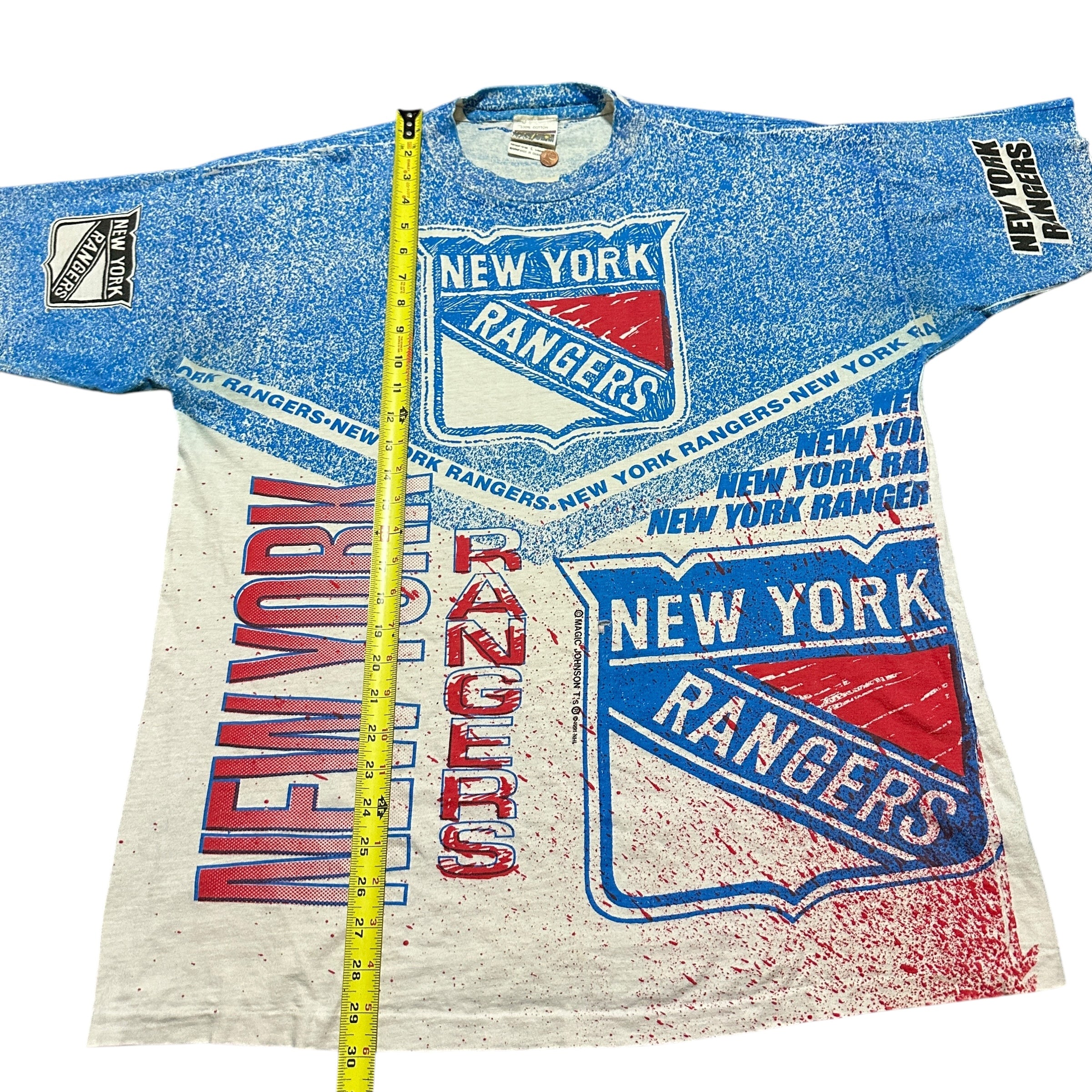 1991 Magic Johnson New York Rangers NHL AOP