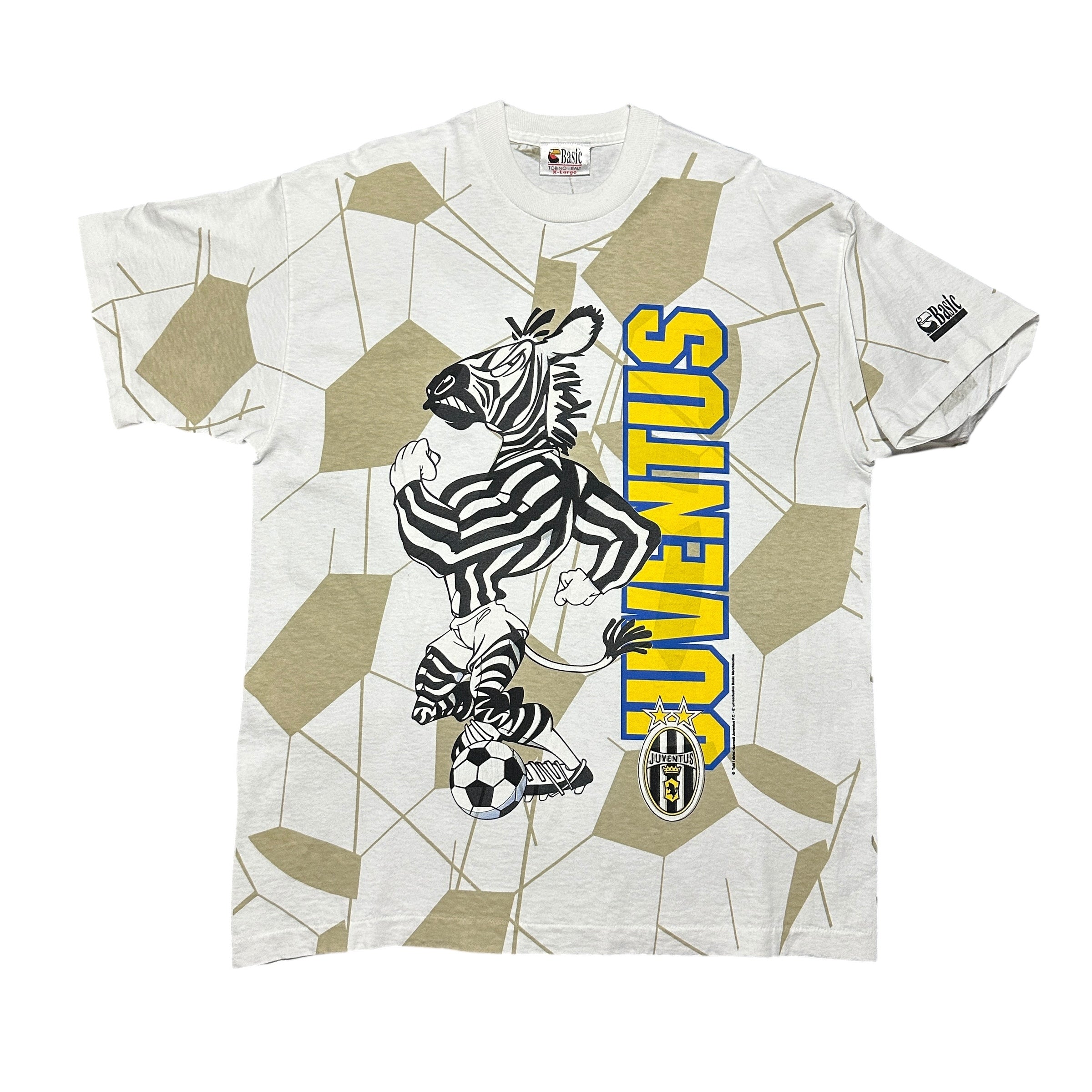 1990s Juventus Serie A Zebra Logo Hero AOP
