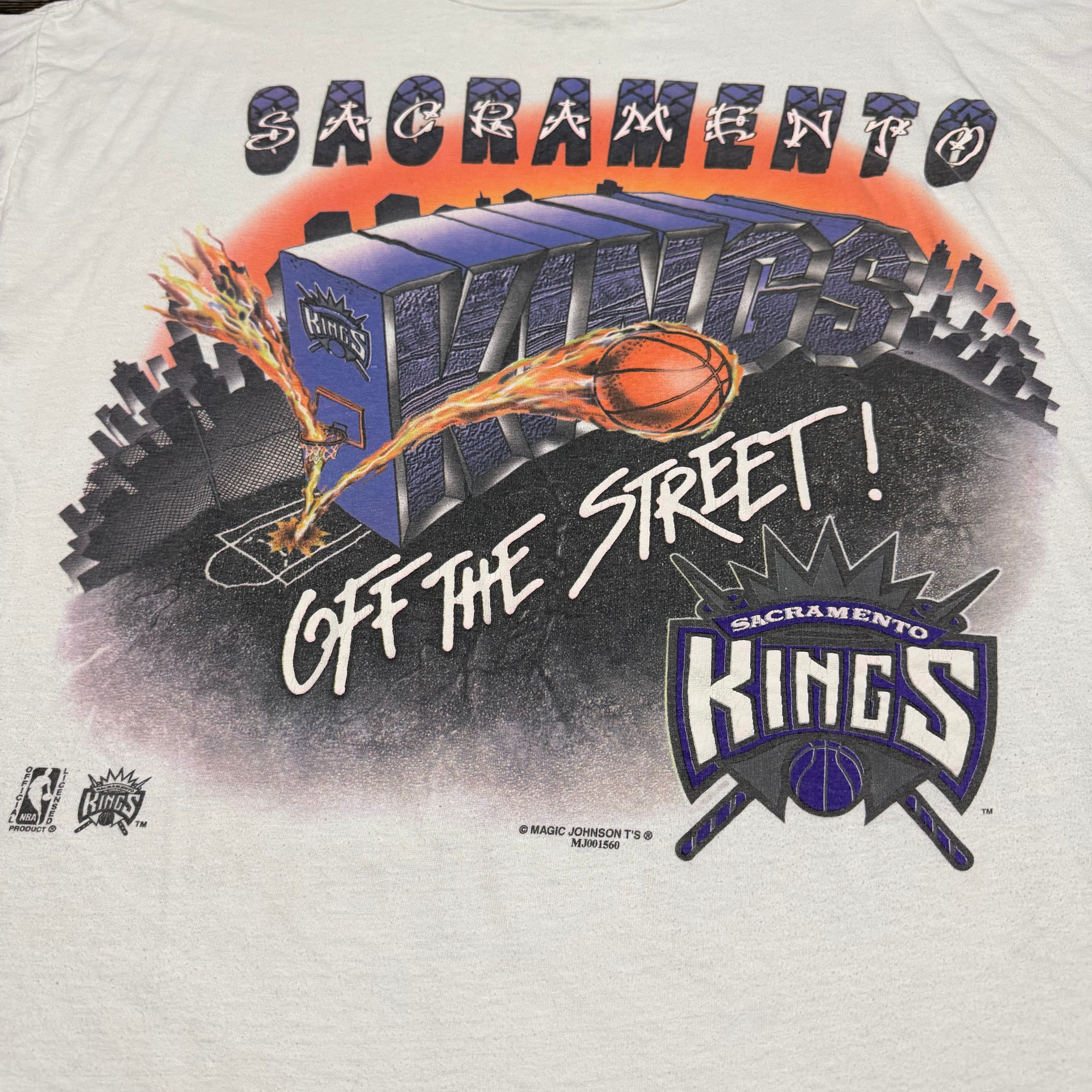 1990s Magic Johnson Sacramento Kings NBA Big Logo