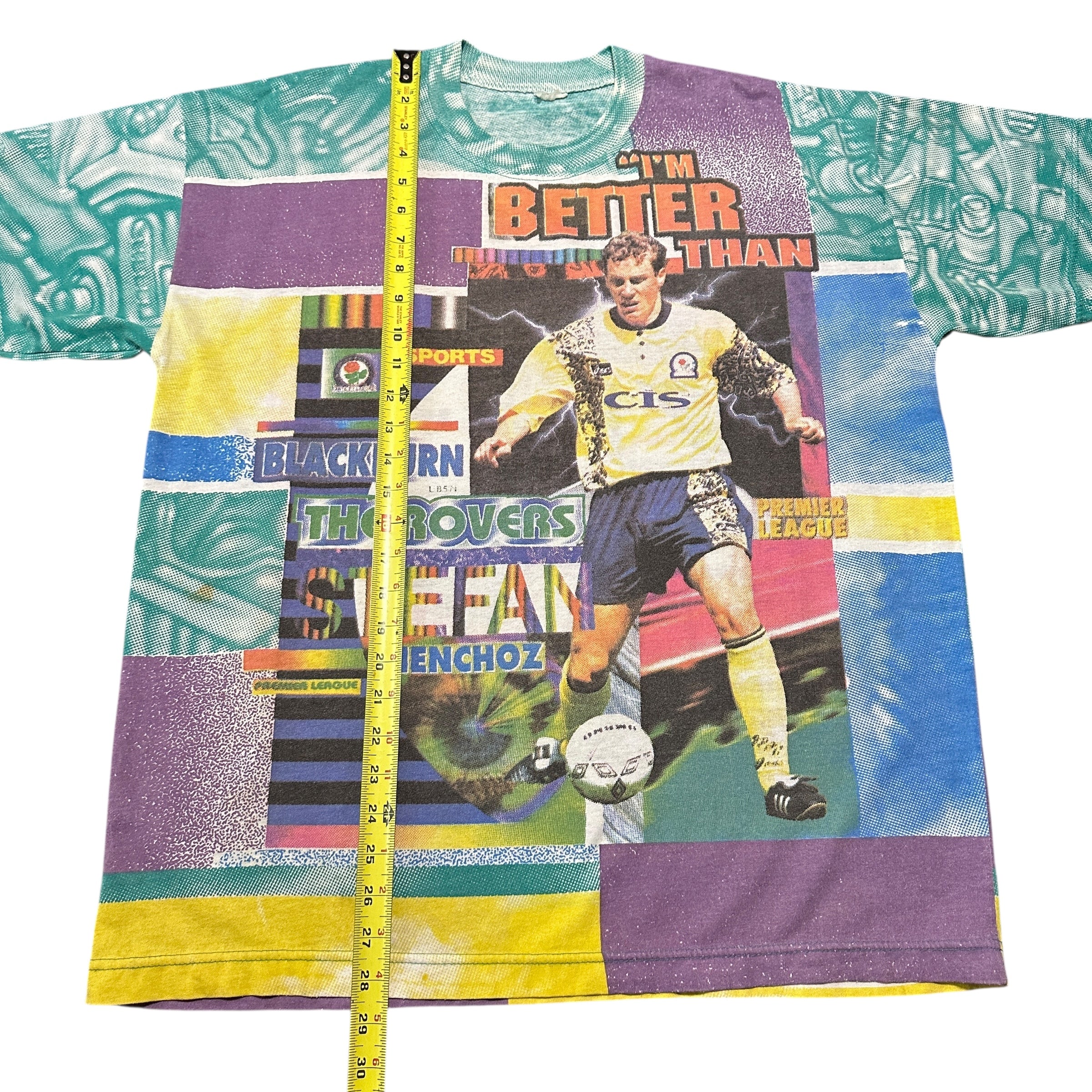 1990s Blackburn Rovers Stefan Henchoz Magazine Cover AOP