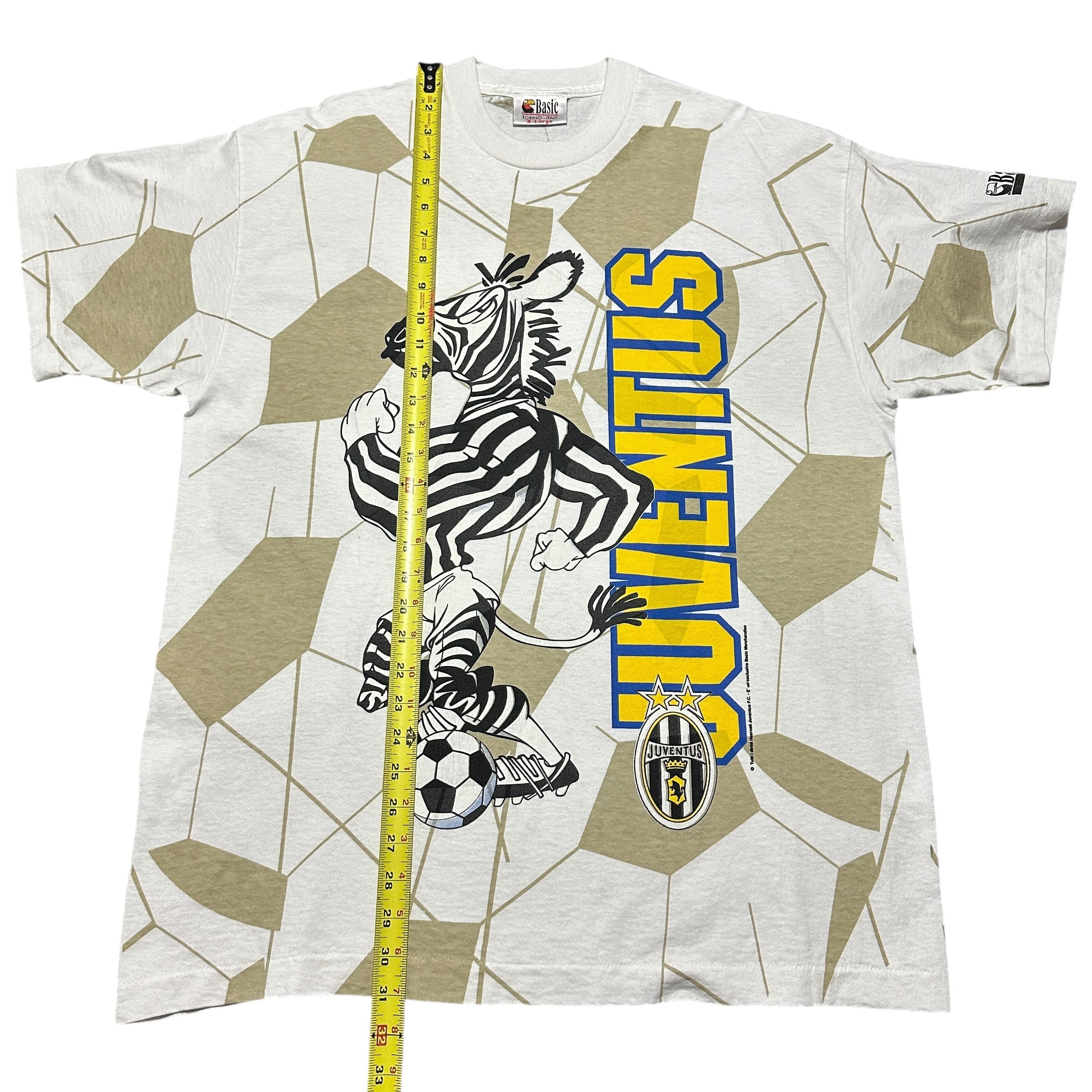 1990s Juventus Serie A Zebra Logo Hero AOP