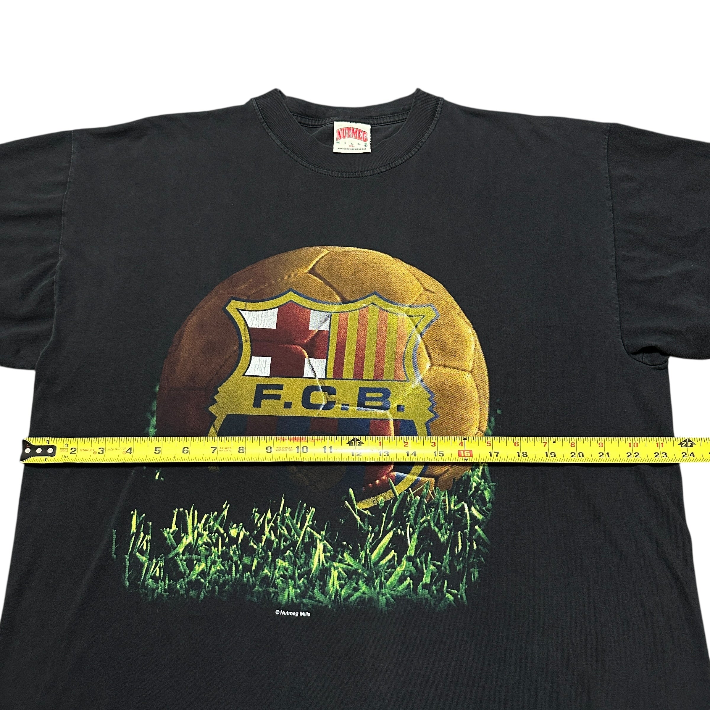 1990s FC Barcelona Nutmeg Big Ball Logo