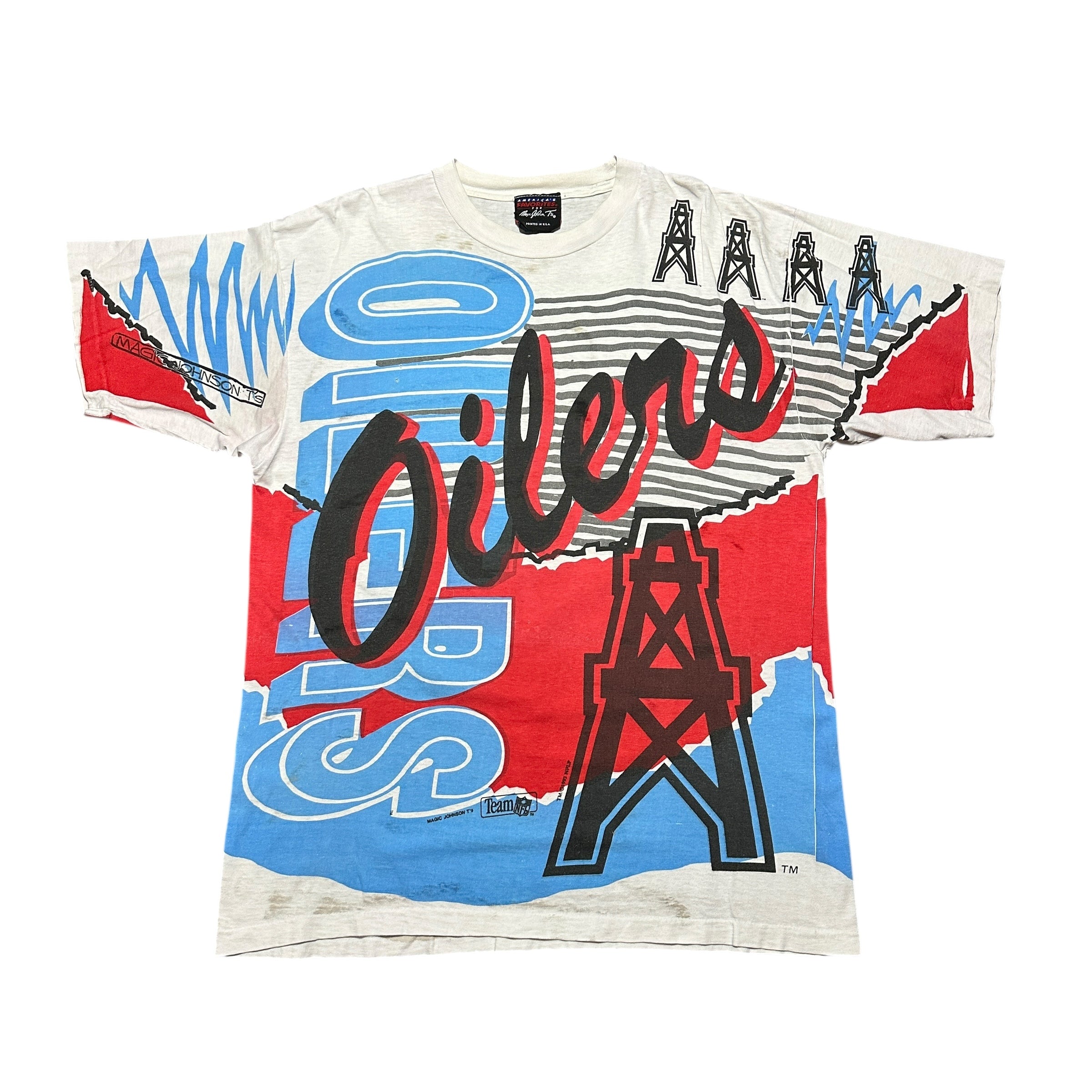 1990s Magic Johnson Houston Oilers NFL AOP