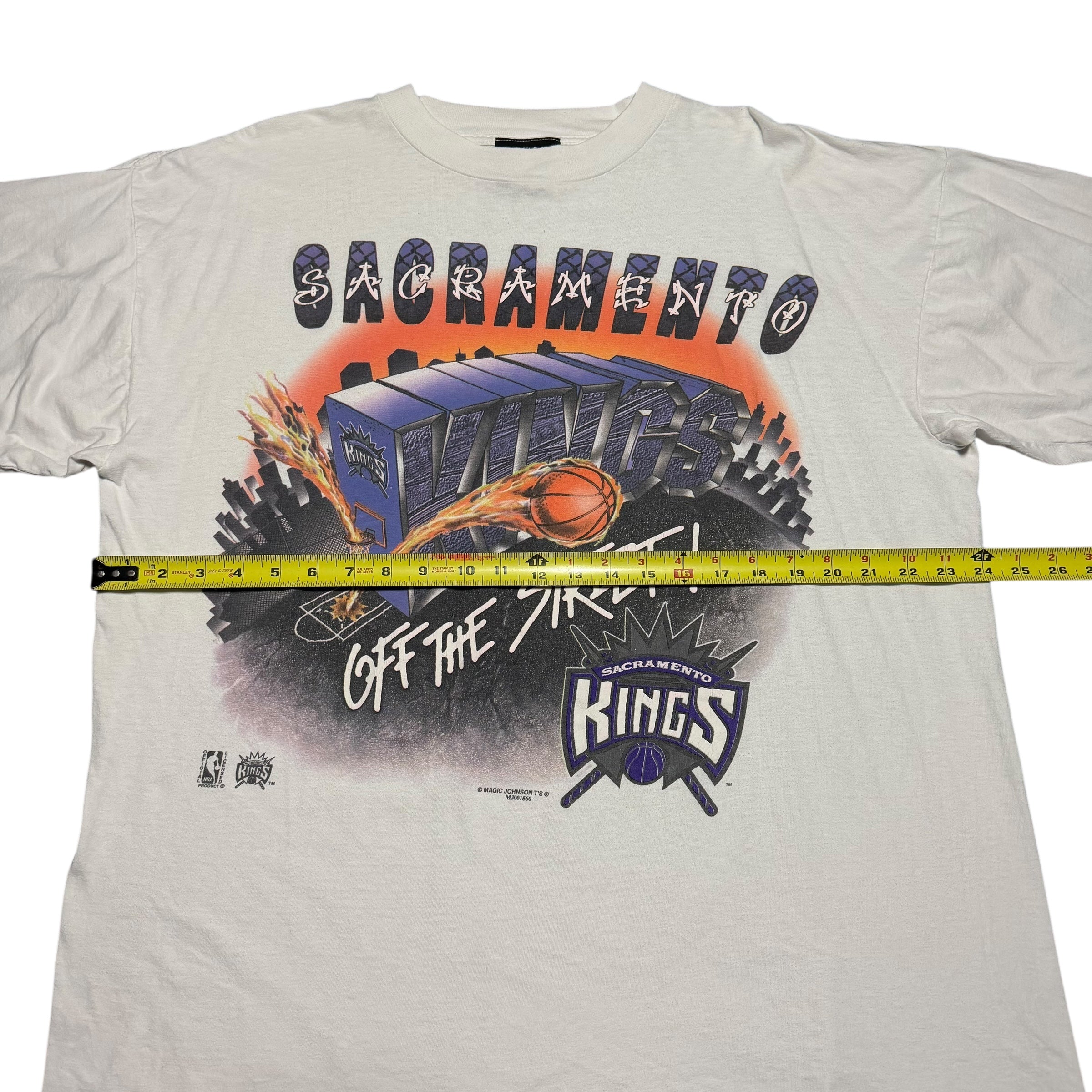 1990s Magic Johnson Sacramento Kings NBA Big Logo
