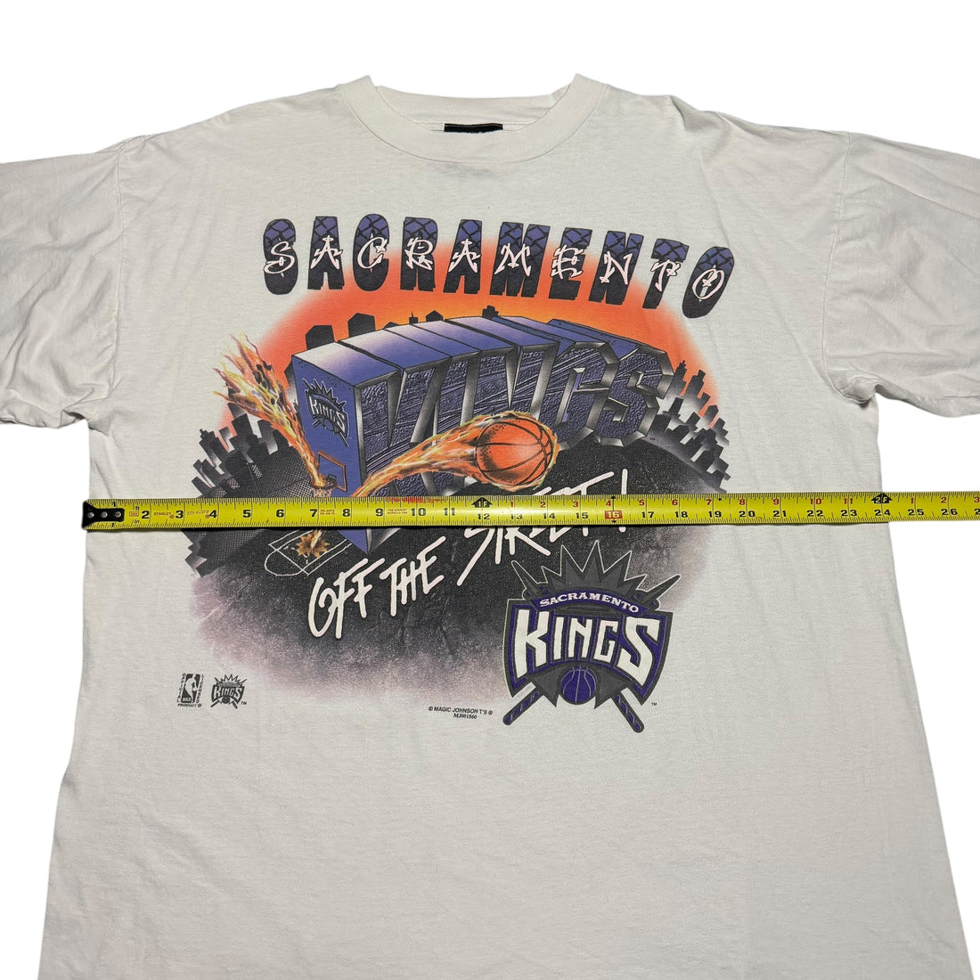 1990s Magic Johnson Sacramento Kings NBA Big Logo