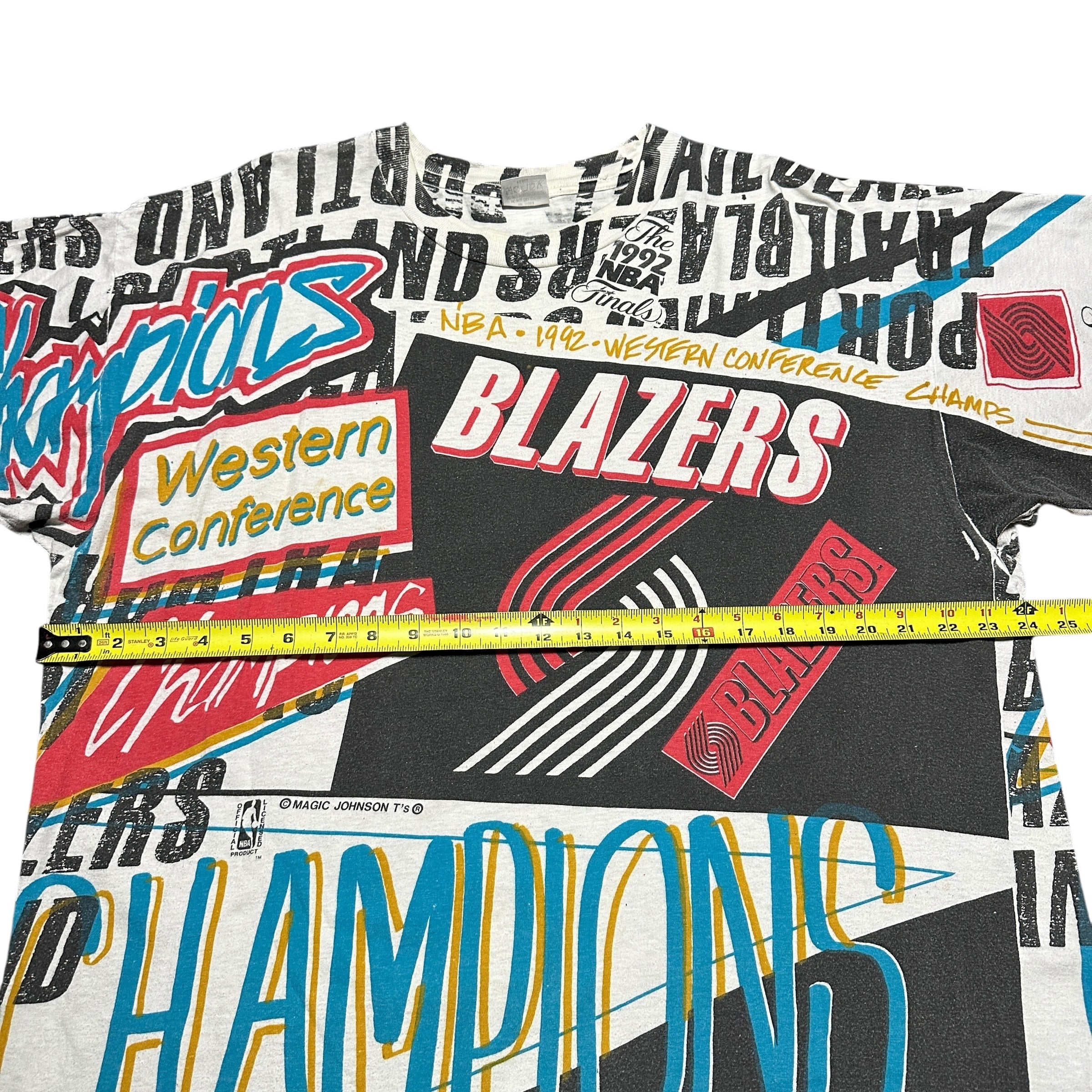 1992 Magic Johnson Portland Trailblazers Champions NBA AOP