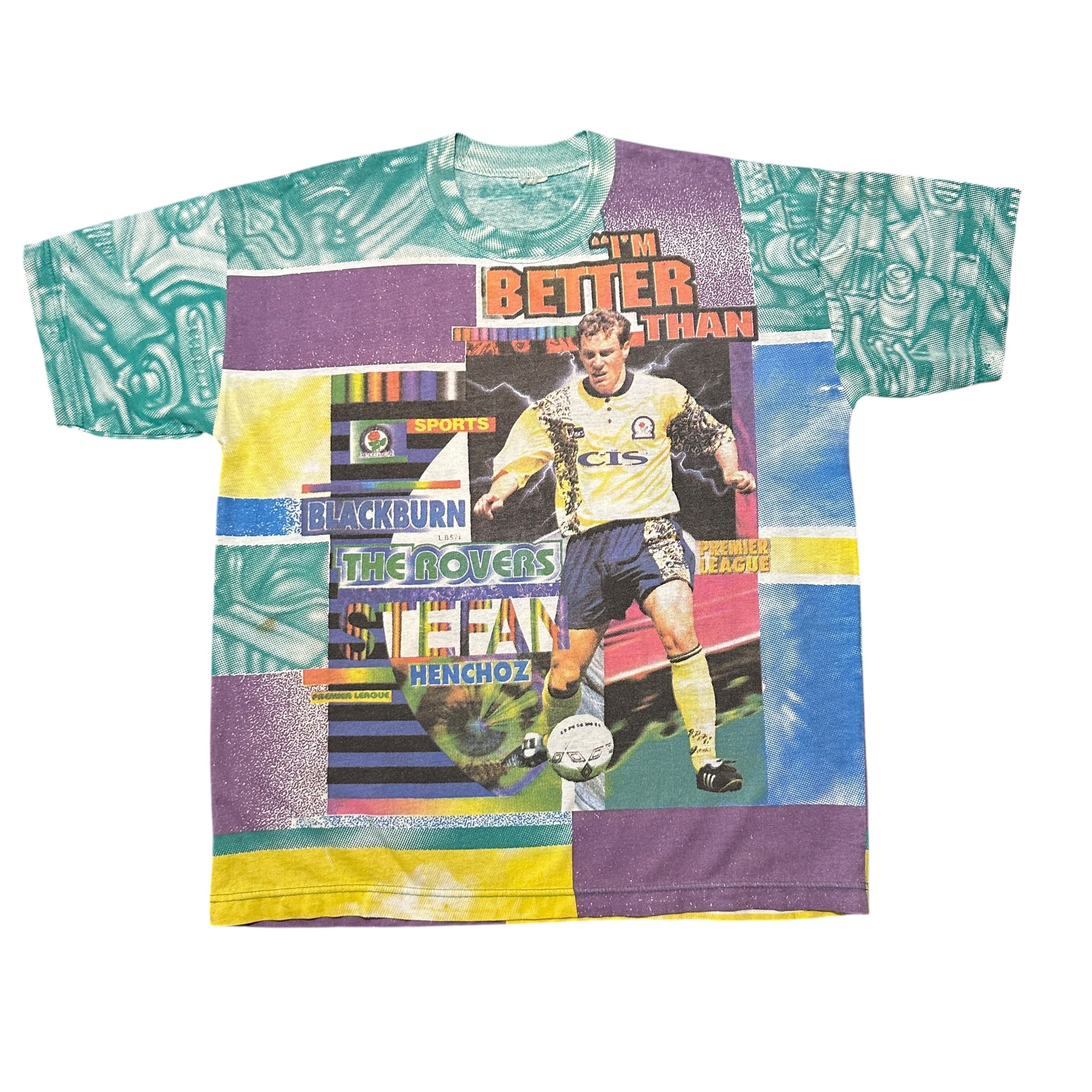 1990s Blackburn Rovers Stefan Henchoz Magazine Cover AOP