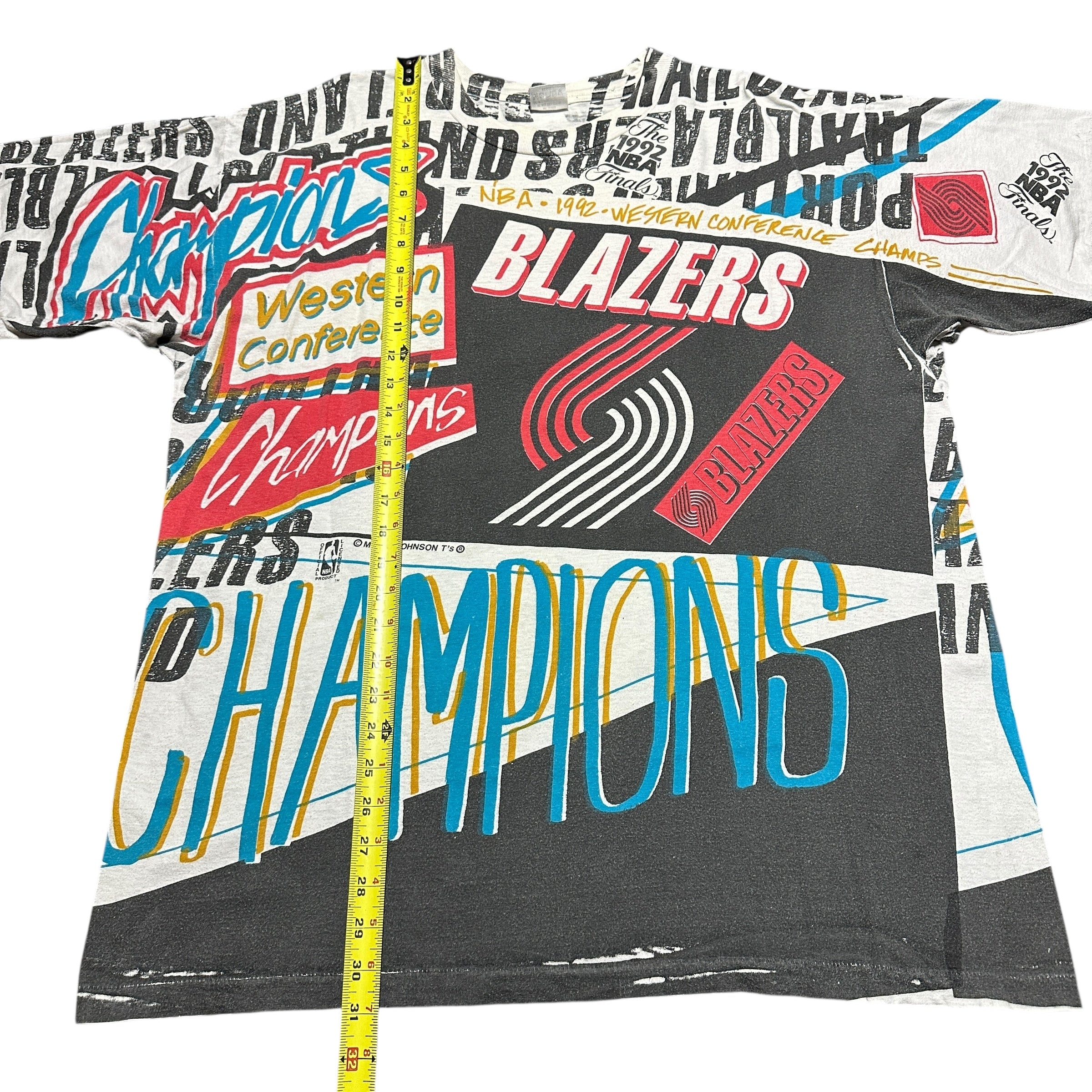 1992 Magic Johnson Portland Trailblazers Champions NBA AOP